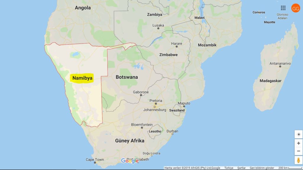 Namibya Nerede; Namibya ve Komşuları