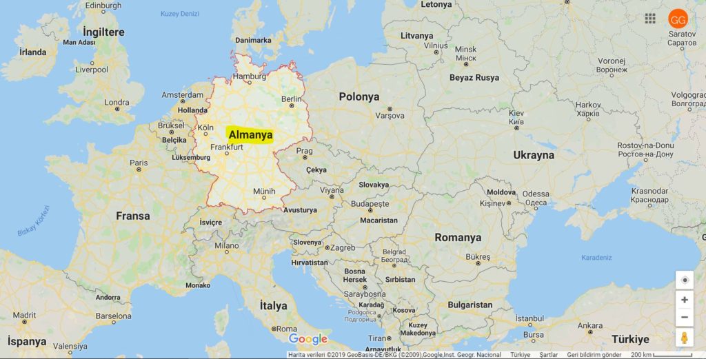 Almya'nın Haritadaki Yeri
