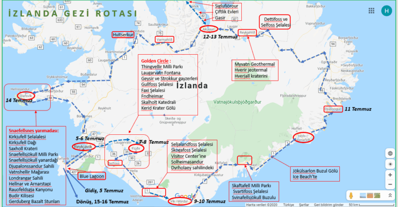 İzlanda Gezi Rotası