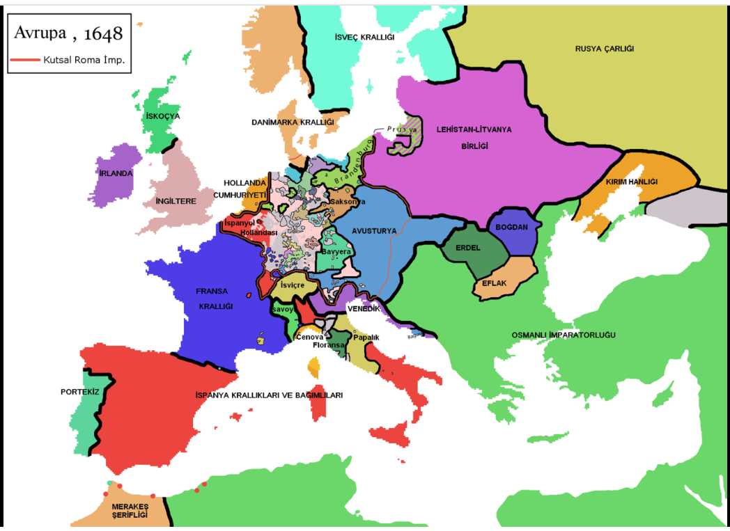 1648 Avrupa Haritası