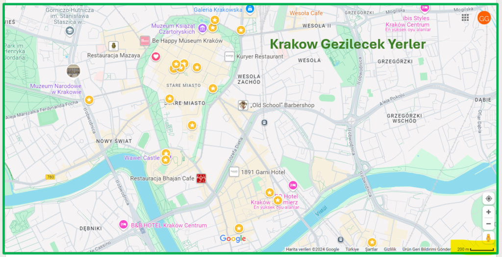 Krakow Gezilecek Yerler